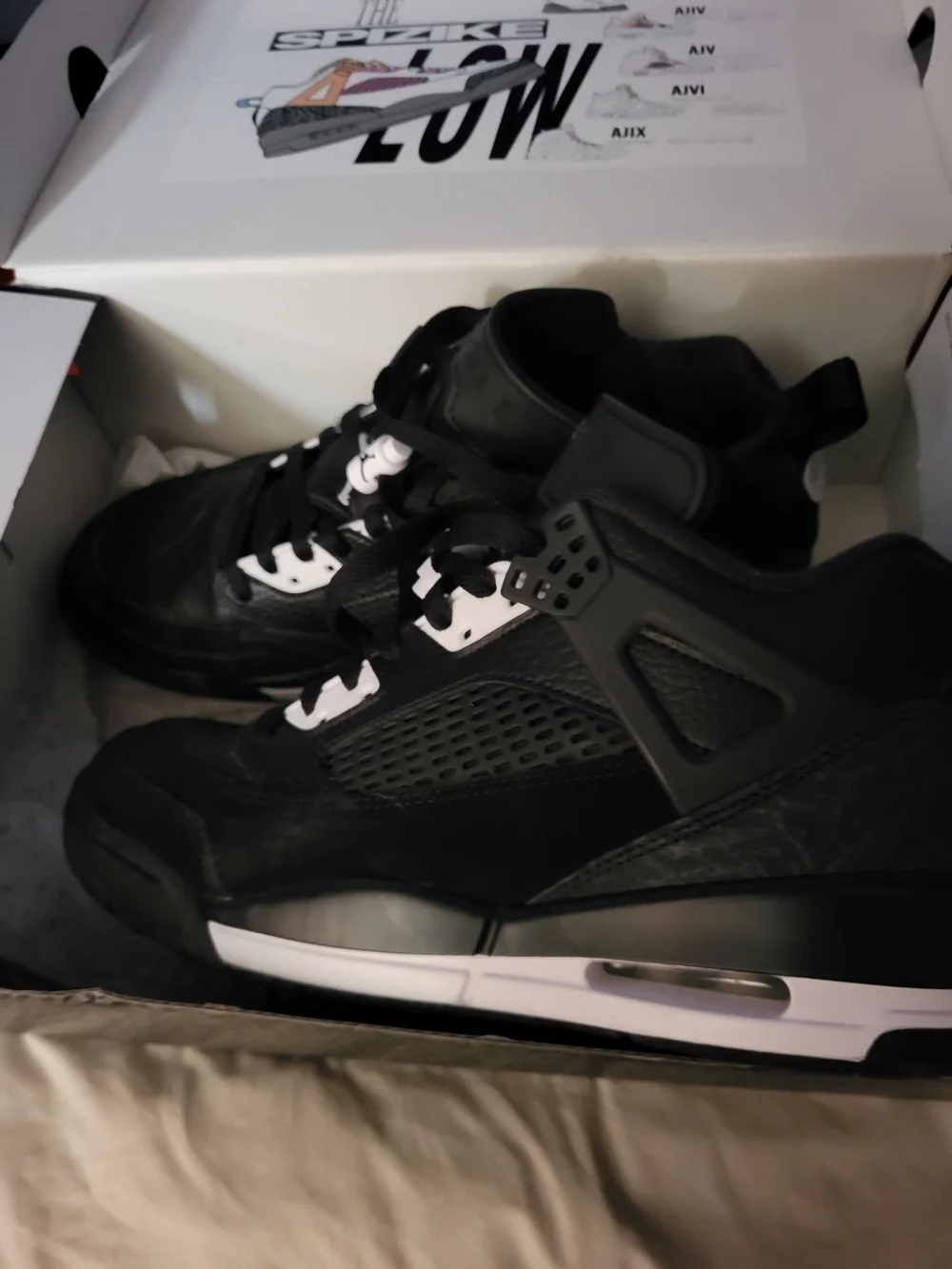 Jordan Black and White Retro Low-Top Sneakers